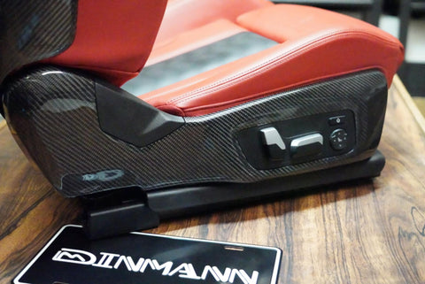 BMW SEAT SIDE TRIM OEM IN CARBON FIBER FULL REPLACEMENT G80 M3 G83 G82 M4 M8 F91 F92 F93 X3M X4M