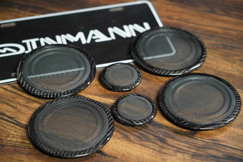 Dinmann CF | BMW FXX | speaker Trims total six pcs 4 big and 2 smaller speaker covers