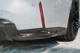 BMW G80 M3 G82 G83 M4 CARBON FIBER REAR SIDE BUMPER TRIMS FULL REPLACEMENT 2 PCS