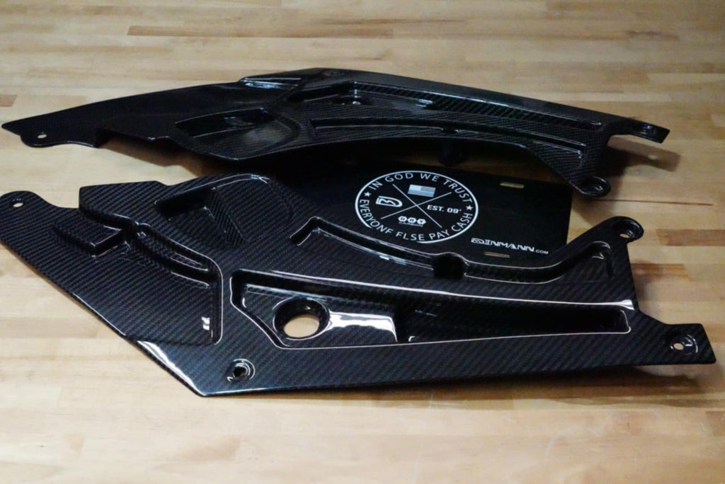 Dinmann CF | BMW G80 G81 M3 G82 G83 M4 HEADLIGHT COWL COVERS IN CARBON FIBER 3 layers