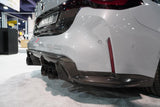 BMW G80 M3 G82 G83 M4 CARBON FIBER REAR SIDE BUMPER TRIMS FULL REPLACEMENT 2 PCS