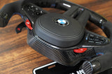 BMW F90 M5 F91 F92 F93 M8 STEERING WHEEL TOP TRIM IN CARBON FIBER