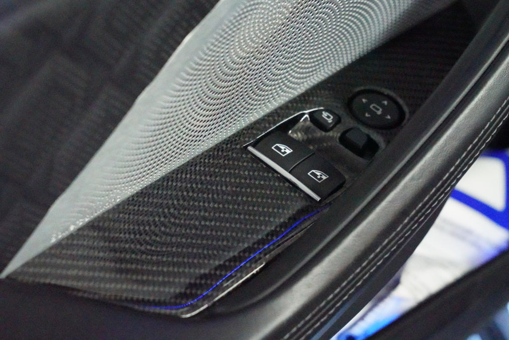 Dinmann BMW | F91 f92  m8  8 Series 2 Doors window control Trims front L & R in carbon fiber