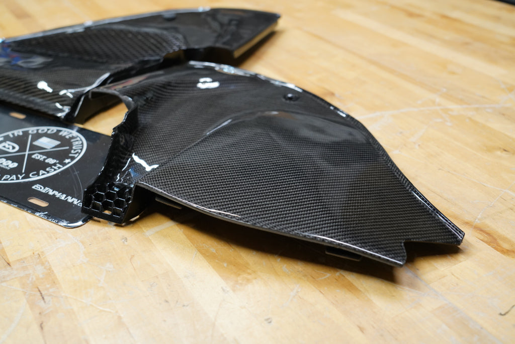 DINMANN CF | BMW G30 F90 | 5 SERIES AND M5 oem cowl covers refinished in real carbon fiber
