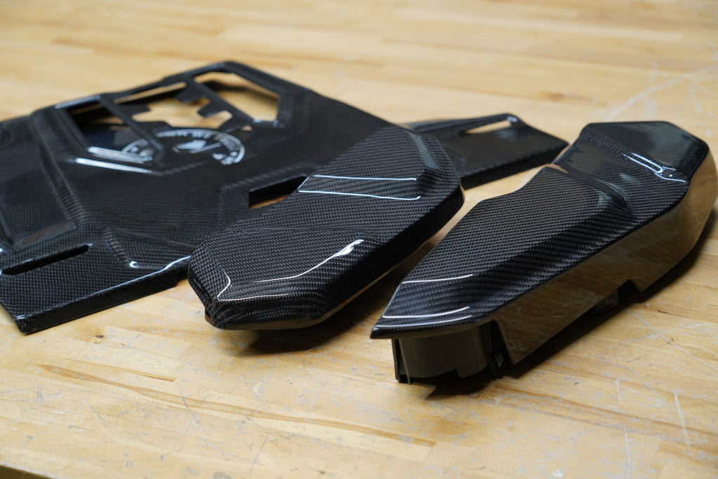 DINMANN CF | BMW F91 F92 F93 M8 ENGINE COVER AND THE DME COVERS 3PCS KIT