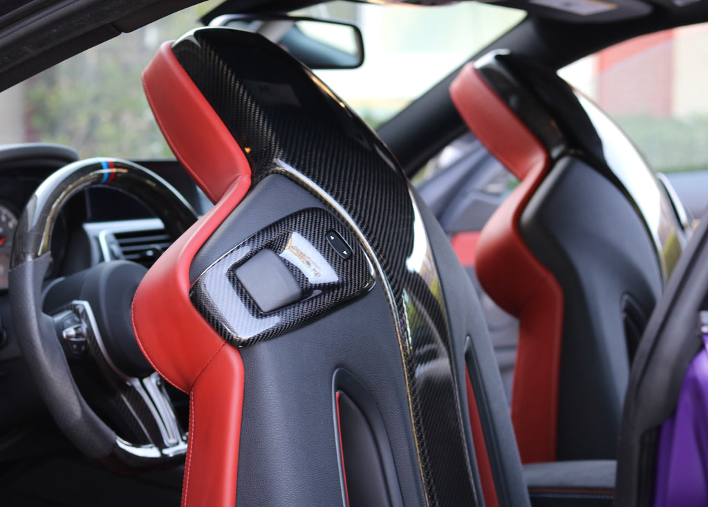 BMW BACK SEAT CARBON FIBER CENTER COVERS F80 M3 F82 M4 F87 M2 COMPETITIONS