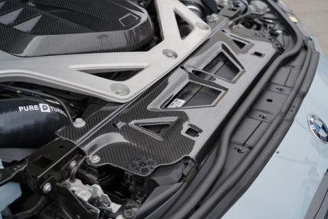 Dinmann CF | BMW G80 g81 M3 G82 G83 M4 engine radiator bracelet cover in 3 layer carbon fiber