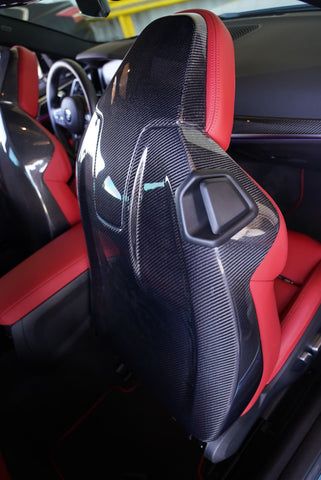 BMW SEAT BACK COVERS CARBON FIBER FULL REPLACEMENT G83 G82 M4 M8 F91 F92 F93 X3M X4M