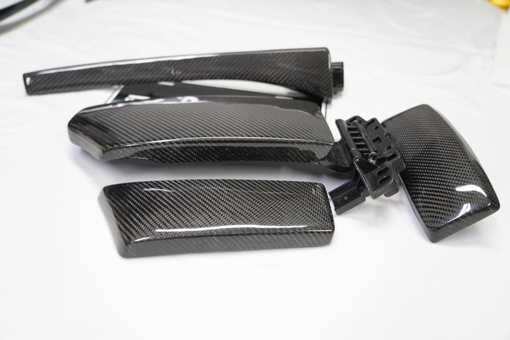 Dinmann CF | E60 M5 e60 5 series | center console top trims refinished in Carbon Fiber full replacement