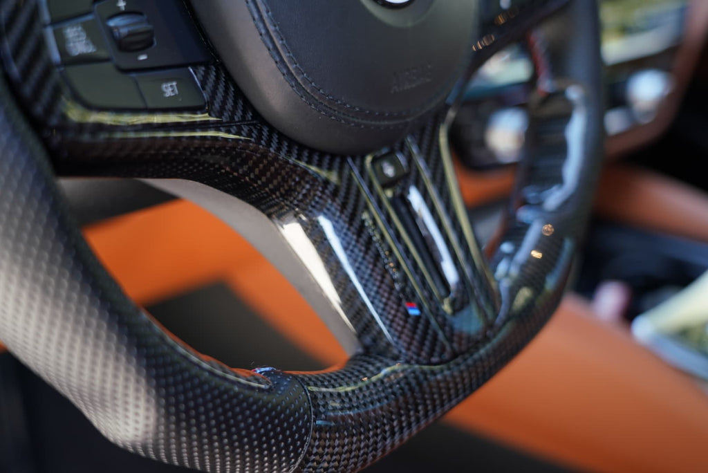 Dinmann CF | F90 M5 | Carbon Fiber Steering Wheel with custom light build into it up to $700 Refund Option