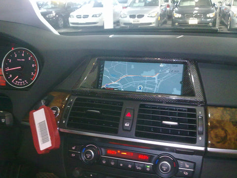 Dinmann CF | BMW E70/E71 X5 X6 | Navigation Screen Cover Trim 6.5 and 8.8
