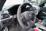 BMW G80 M3 G82 G83 M4 CARBON FIBER CUSTOM STEERING WHEEL with PERFORMANCE LIGHT
