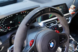 BMW G80 M3 G82 G83 M4 CARBON FIBER CUSTOM STEERING WHEEL with PERFORMANCE LIGHT