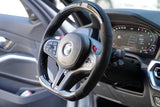 BMW G80 M3 G82 G83 M4 CARBON FIBER CUSTOM STEERING WHEEL with PERFORMANCE LIGHT
