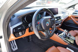 BMW G80 M3 G82 G83 M4 CARBON FIBER CUSTOM STEERING WHEEL with PERFORMANCE LIGHT