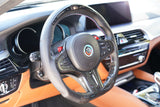 BMW G80 M3 G82 G83 M4 CARBON FIBER CUSTOM STEERING WHEEL with PERFORMANCE LIGHT