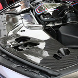 DINMANN CF | BMW G30 F90 | 5 SERIES AND M5 oem Upper engine compartment cover	refinish in carbon fiber.